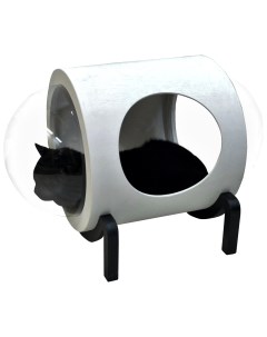 Напольный домик капсула Д090723 размер L белый черный Petsapartments