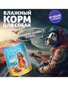 Влажный корм для собак Jolly Dog ягненок с сердцем 6шт по 970г Зоогурман