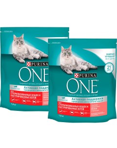 Сухой корм для кошек для стерилизованных лосось и пшеница 2 шт по 1 5 кг Purina one