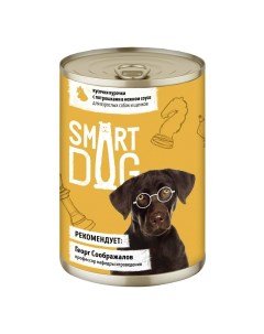 Влажный корм курочка с потрошками в соусе для взрослых собак и щенков 850 г Smart dog