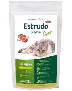 Корм для кошек Estrudo Siberia Cat говядина 400 г Porcelan