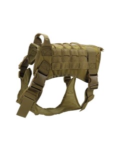 Шлейка для собак тактическая текстиль хаки размер L Conflate zoo