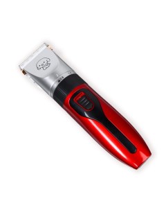 Машинка для стрижки с керамическим лезвием регулировка ножа USB зарядка красная Nobrand