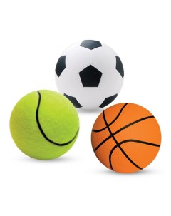 Мячики для собак и кошек спортивные резиновые 3 шт Триол