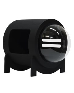 Домик для кошек капсула напольный черный L 60х37х42 см Petsapartments