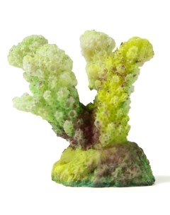 Коралл для аквариума Рога светящийся зеленый акрил 5 x 3 5 x 5 см Гротаква