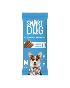 Лакомство с омега 3 и 6 для собак средних пород 36 г Smart dog