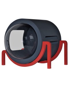 Домик для кошек капсула напольный темно серый с красным M 50х48х39 4 см Petsapartments