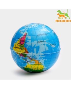 Мячик зефирный Карта мира 6 3 см микс цветов 2 шт Пижон