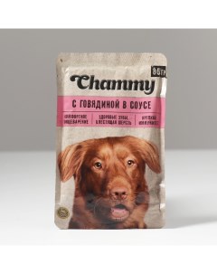 Влажный корм для собак говядина в соусе 85 г 24 шт Chammy