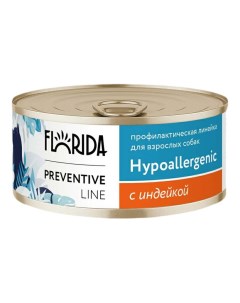 Сухой корм Preventive Line Hypoallergenic с индейкой для собак 100 г Florida