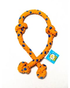 Игрушка для собак Канат с узлами оранжевый полипропилен 70 см Jes's