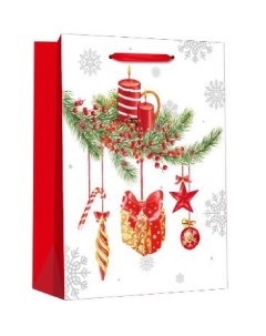 Пакет подарочный Рождественская свеча 18x23x10 см Dream cards
