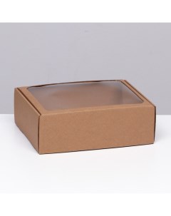 Коробка шкатулка с окном 27х21х9 см 5 штук Upak land