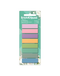 Клейкие закладки пластиковые Pastel Bloom 61560 12х45 мм 160 листов 8 цветов Erich krause