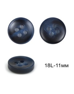 Пуговицы пластик DX22002 цв темно синий 18L 11мм 4 прокола 100 шт Tby