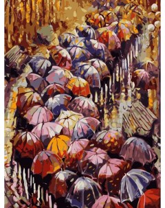 Картина по номерам MG2116 Осенние зонты Цветной