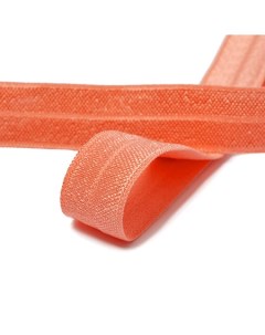 Резинка бельевая окантовочная блестящая цвет F154 оранжевый 15 мм x 50 м Tby