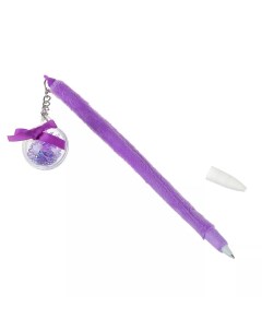 Ручка шариковая с подвеской в форме шара корпус под плюш 19 5см ПЭ металл пластик 4ц Nobrand