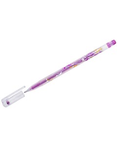 Ручка гелевая Люрекс MTJ 500GLS D розовая 1 мм 1 шт Crown