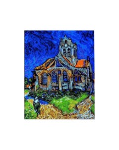 Набор для вышивания Церковь в Овере Ван Гога Палитра