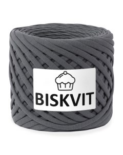 Трикотажная пряжа для вязания Графит 100 хлопок 7 9мм 100м Biskvit