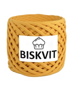 Трикотажная пряжа для вязания Горчица 100 хлопок 7 9мм 100м Biskvit