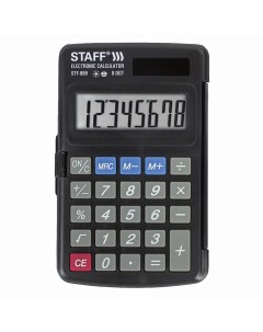 Калькулятор карманный STF899 8разрядный черный 100шт Staff