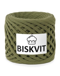 Трикотажная пряжа для вязания Хаки 100 хлопок 7 9мм 100м Biskvit