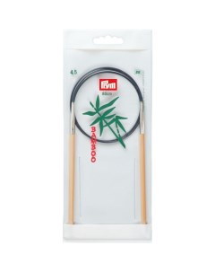 Спицы для вязания Bamboo круговые с гибкой фиолетовой леской 4 5мм 80см 221507 Prym