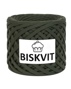 Трикотажная пряжа для вязания Тёмно зелёный 100 хлопок 7 9мм 100м Biskvit