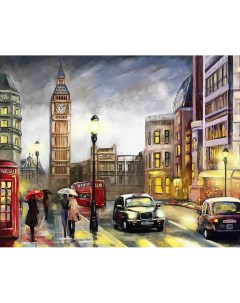 Картина по номерам Премиум Красочный Лондон холст на подрамнике 40х50 см Цветной