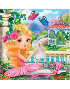 Картина по номерам Рыжий кот Холст с красками Красивая девушка и кролик 20х20см Yiwu rainbow co., ltd