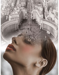Картина по номерам Премиум Мыслями в Риме холст на подрамнике 50х40 см Цветной