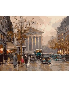Картина по номерам Париж 40x50 см Цветной
