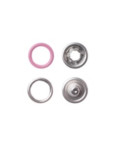 Кнопка рубашечная 8 мм гипоаллергенная цв розовый серебро Синтек