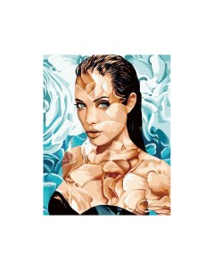 Картина по номерам MG2107 Анджелина Джоли Цветной