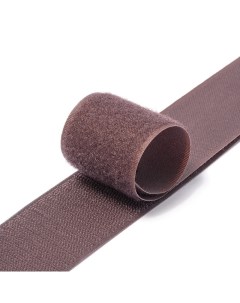Лента липучка пришивная пара 50 мм цвет коричневый 25 м Tby