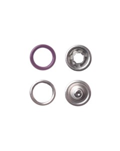 Кнопка рубашечная 8 мм гипоаллергенная цв фиолетовый серебро Синтек