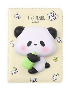 Блокнот со сквишем Панда I Like Panda формат А5 белый желтый Мерчой тойс ко