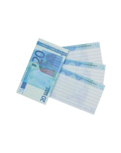 Блокнот для записей в линейку NH0000022 пачка денег 20 евро Филькина грамота