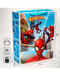 Пакет подарочный 31 х 40 х 11 5 см человек паук Marvel