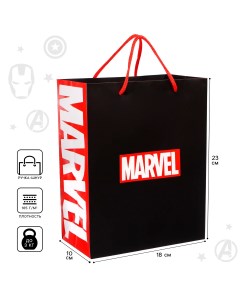 Пакет подарочный 18х23х10 см мстители Marvel