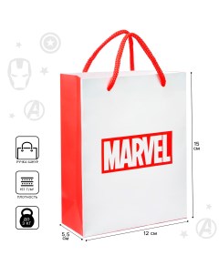 Пакет подарочный 12х15х5 5 см мстители Marvel