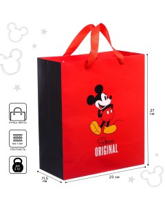 Пакет подарочный 23х27х11 см микки маус Disney