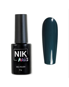 Гель лак для ногтей темного плотного оттенка Dark Nik nails