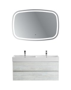 Мебель для ванной Molveno 46 120х46 с двойной раковиной Legno Bianco Cezares