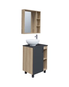 Мебель для ванной Флай 70х46 GR 3014 серый дуб сонома Grossman