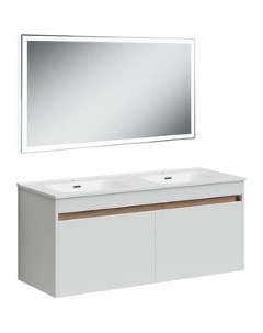 Мебель для ванной Smart 120 четыре ящика белый глянец Sancos