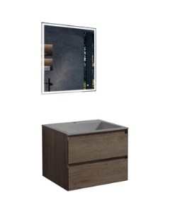 Мебель для ванной Luka 60х48 R Oak серая раковина Vincea